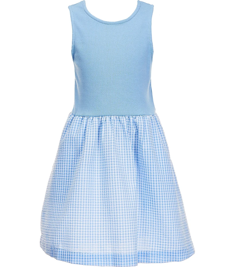 Copper Key Big Girls Knit Gingham Dress