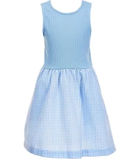 Copper Key Big Girls Knit Gingham Dress