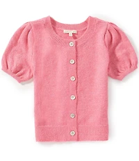 Copper Key Big Girls Knit Puff Sweater Top