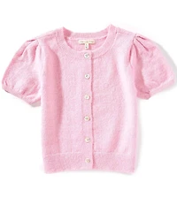 Copper Key Big Girls Knit Puff Sweater Top