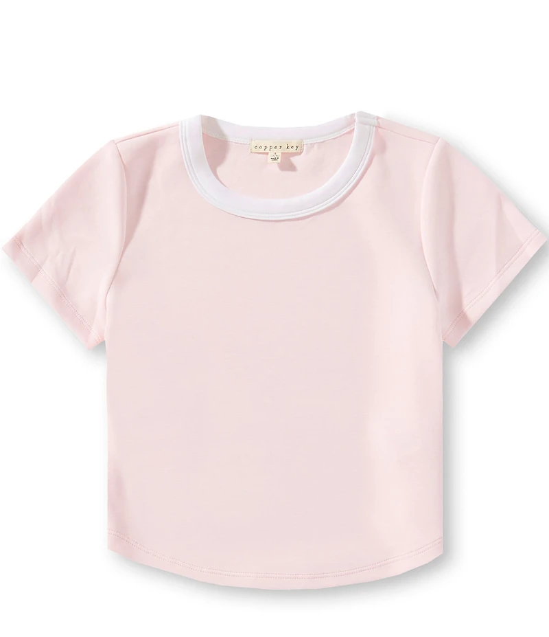 Copper Key Big Girls Lounge Life Short Sleeve Ringer T-Shirt
