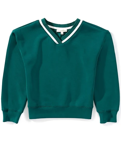 Copper Key Big Girls Lounge Life V-Neck Sweatshirt