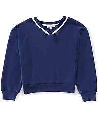 Copper Key Big Girls Lounge Life V-Neck Sweatshirt
