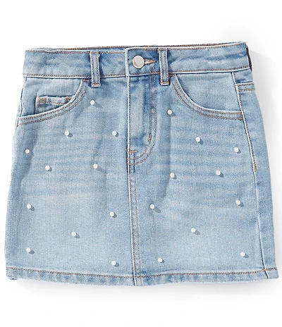 Copper Key Big Girls Pearl Denim Skirt