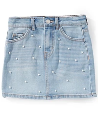 Copper Key Big Girls Pearl Denim Skirt