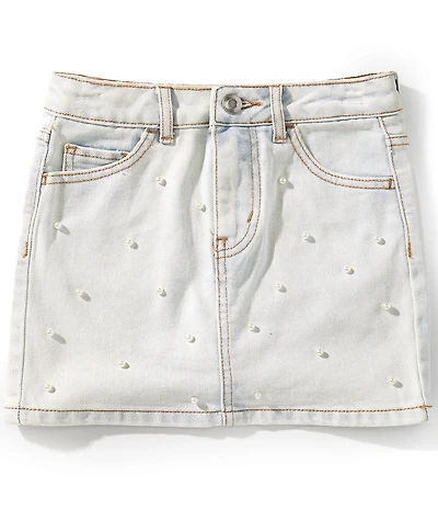 Copper Key Big Girls Pearled Denim Skirt
