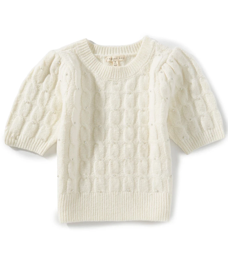 Copper Key Big Girls Pearled Sweater Top