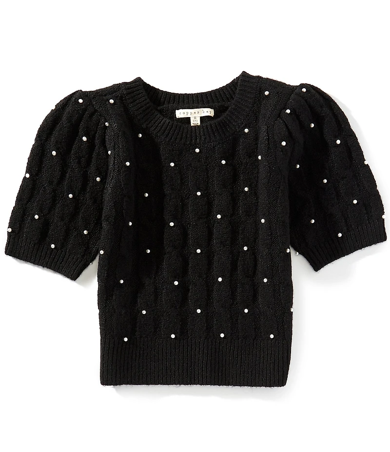 Copper Key Big Girls Pearled Sweater Top