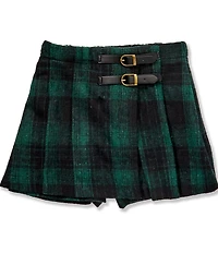 Copper Key Big Girls Plaid Buckle Skirt