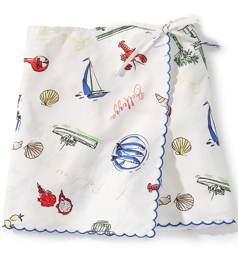 Copper Key Big Girls Sarah Print Scalloped Trim Skort