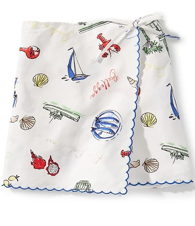 Copper Key Big Girls Sarah Print Scalloped Trim Skort