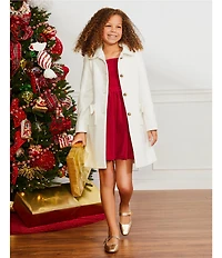 Copper Key Big Girls Velvet Margo Bow Dress