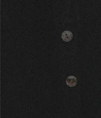 Copper Key Button Front Puff Sleeve Cardigan