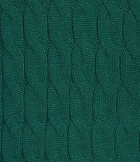 Copper Key Cable Knit V-Neck Pullover Sweater