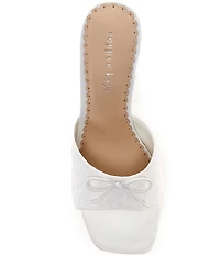 Copper Key Cape Embroidered Floral Print Lace Bow Detail Dress Slide Sandals