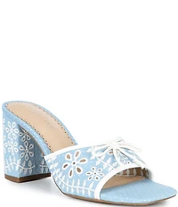 Copper Key Cape Floral Embroidered Polka Dot Dress Slide Sandals