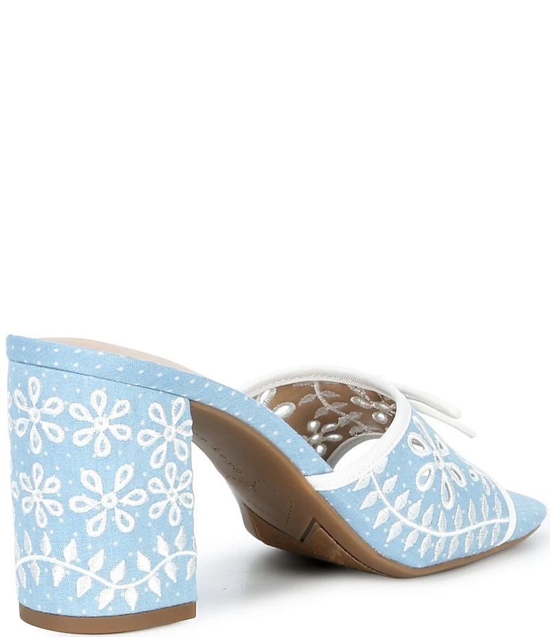 Copper Key Cape Floral Embroidered Polka Dot Dress Slide Sandals