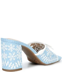 Copper Key Cape Floral Embroidered Polka Dot Dress Slide Sandals