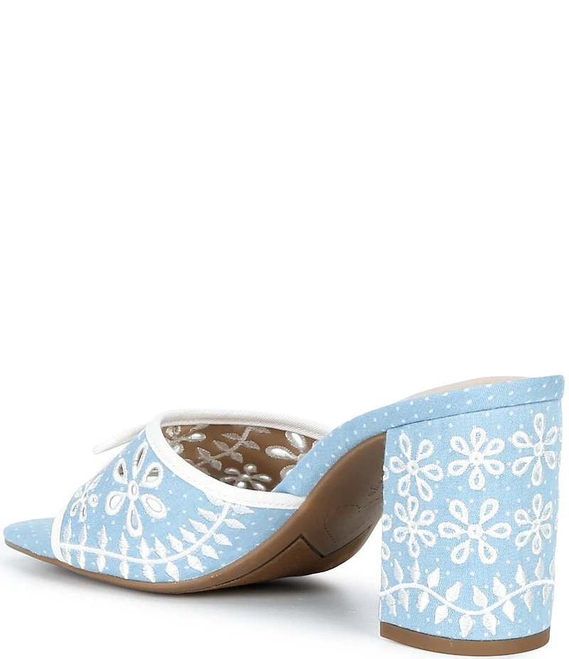 Copper Key Cape Floral Embroidered Polka Dot Dress Slide Sandals