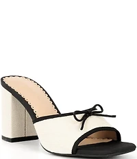 Copper Key Cape Linen Bow Detail Dress Slide Sandals