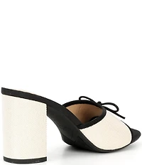 Copper Key Cape Linen Bow Detail Dress Slide Sandals