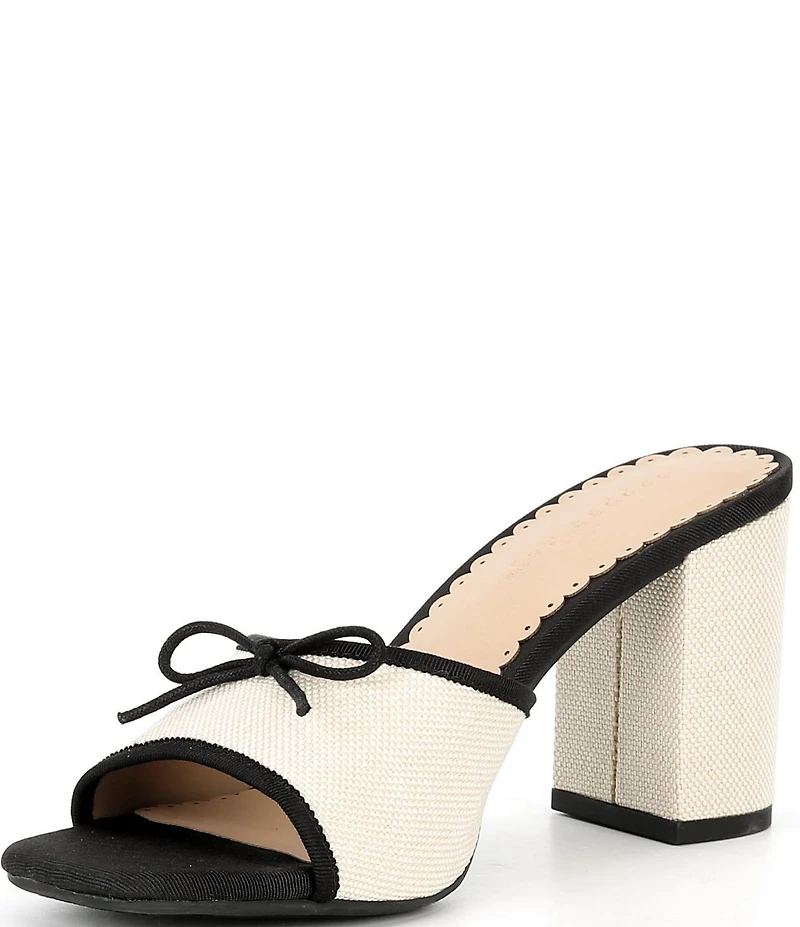 Copper Key Cape Linen Bow Detail Dress Slide Sandals