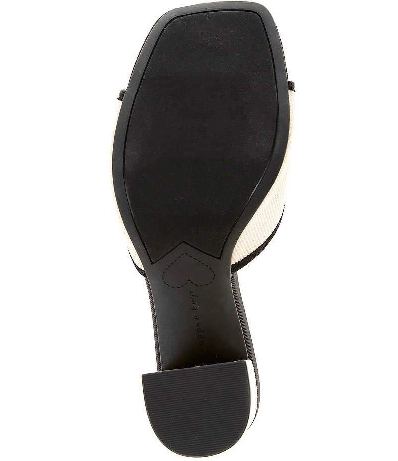 Copper Key Cape Linen Bow Detail Dress Slide Sandals