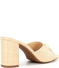 Copper Key Cape Raffia Bow Detail Dress Slide Sandals