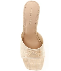 Copper Key Cape Raffia Bow Detail Dress Slide Sandals