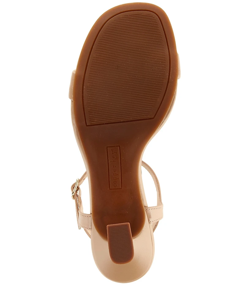 Copper Key Capri Leather Two-Piece Dress Sandals