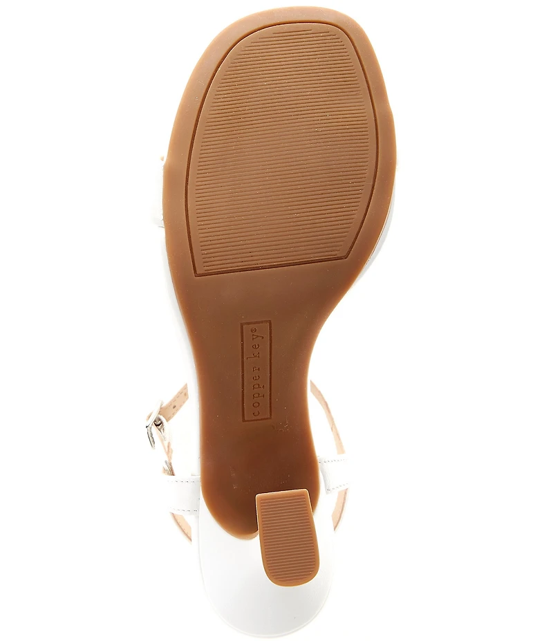 Copper Key Capri Leather Two-Piece Dress Sandals