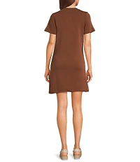Copper Key Center Seam Mini Dress
