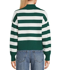 Copper Key Collared Stripe Sweater