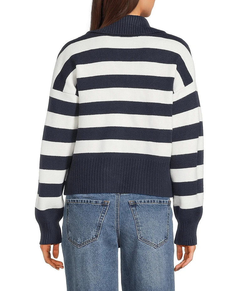 Copper Key Collared Stripe Sweater