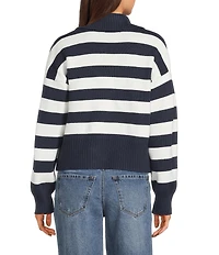 Copper Key Collared Stripe Sweater