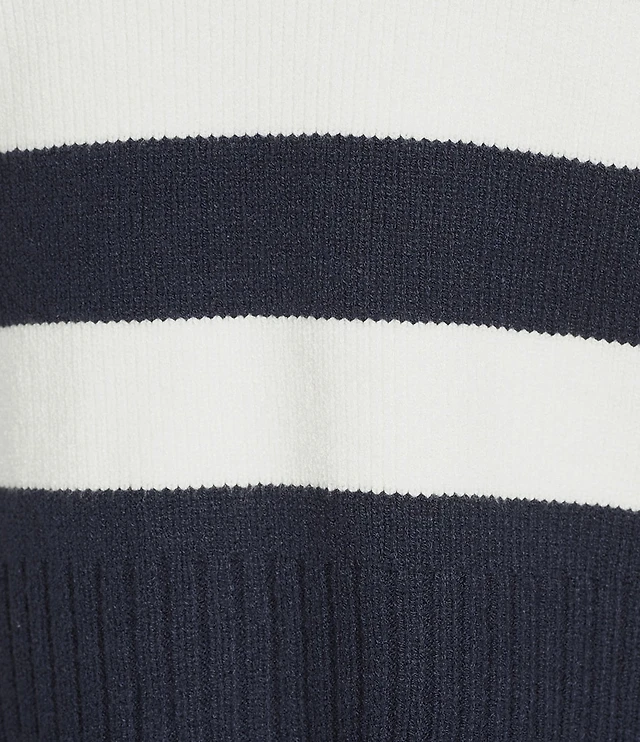 Copper Key Collared Stripe Sweater