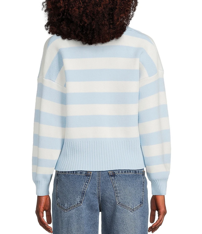 Copper Key Collared Stripe Sweater