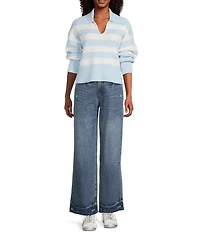 Copper Key Collared Stripe Sweater