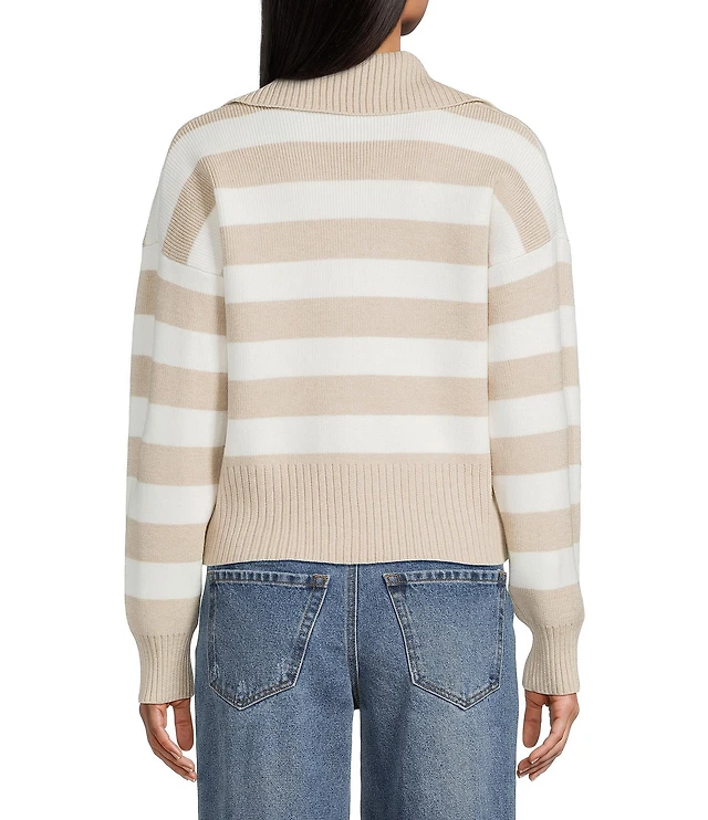 Copper Key Collared Stripe Sweater