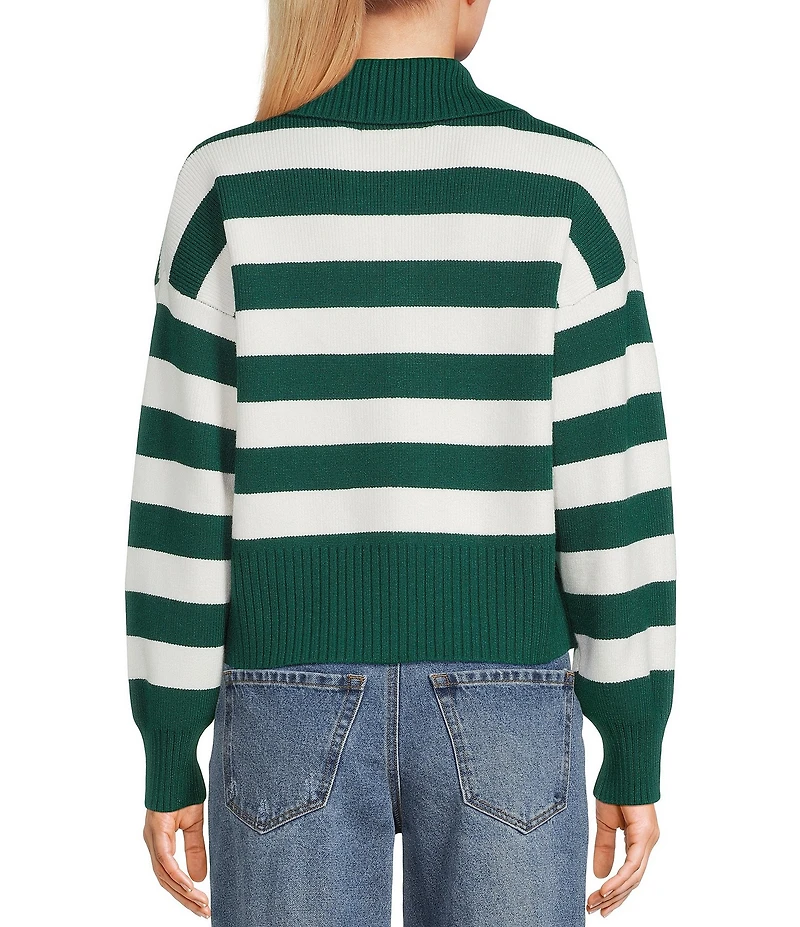 Copper Key Collared Stripe Sweater