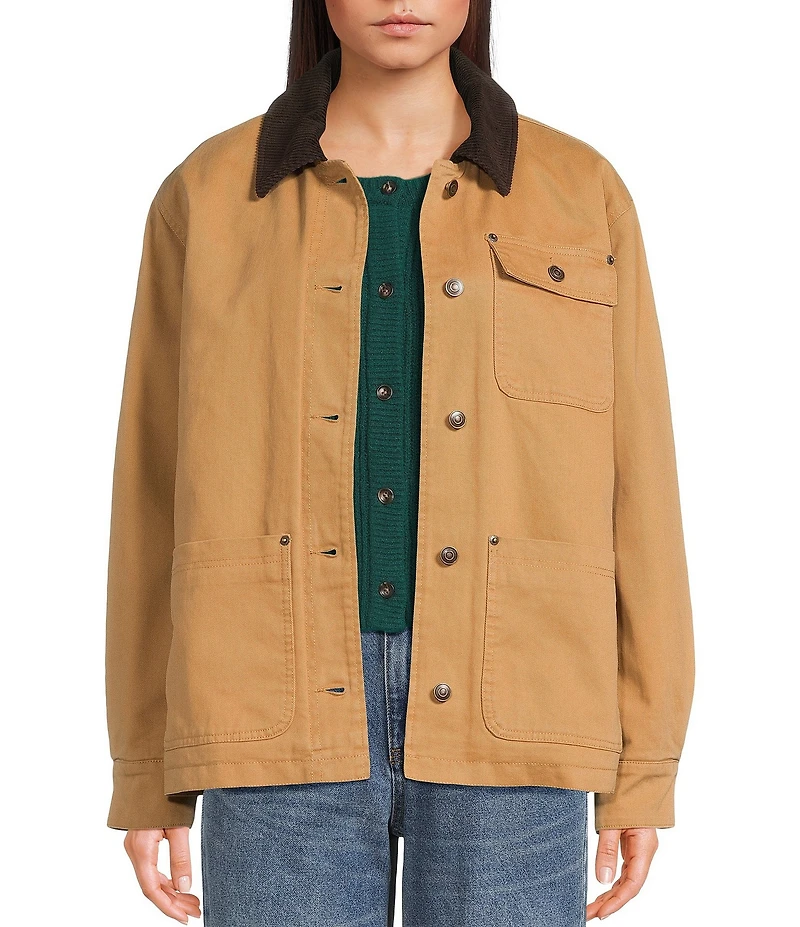 Copper Key Contrast Collar Work Jacket