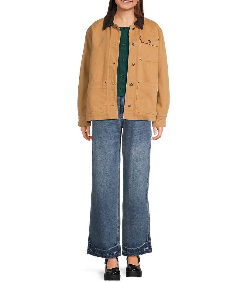 Copper Key Contrast Collar Work Jacket