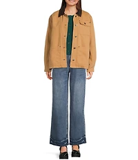 Copper Key Contrast Collar Work Jacket