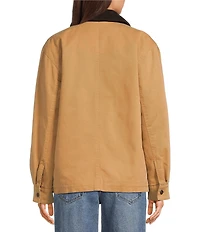 Copper Key Contrast Collar Work Jacket