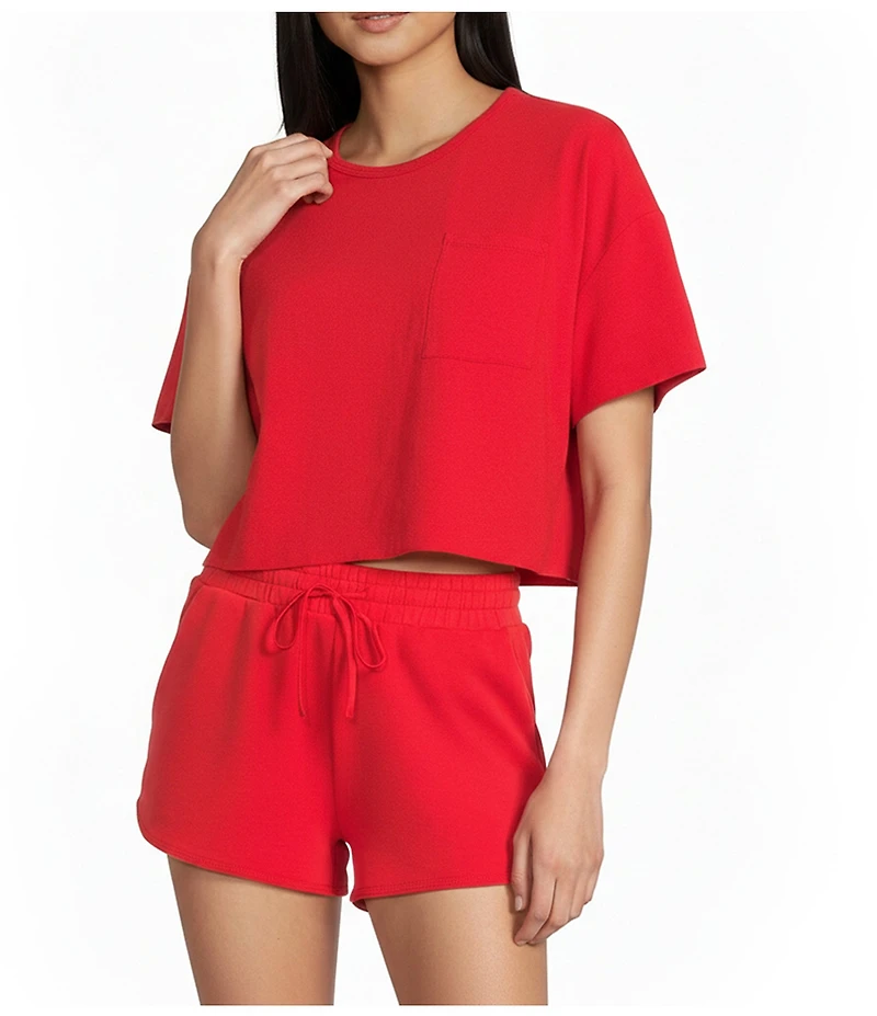 Copper Key Coordinating Cropped Front Pocket Tee