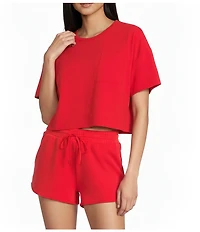 Copper Key Coordinating Cropped Front Pocket Tee