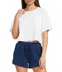 Copper Key Coordinating Cropped Front Pocket Tee