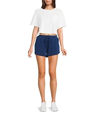 Copper Key Coordinating Cropped Front Pocket Tee