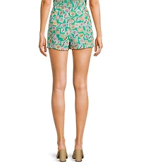 Copper Key Coordinating Stamp Print Wrap Skort