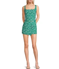 Copper Key Coordinating Ditsy Floral Print Wrap Skort
